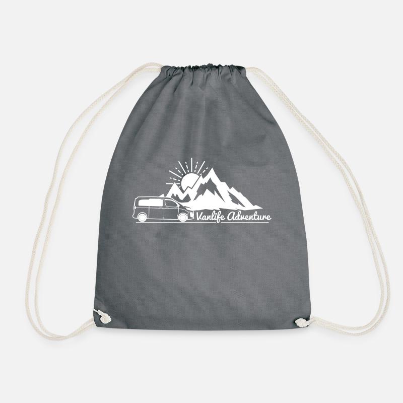 Adventure... - Drawstring Bag - grey