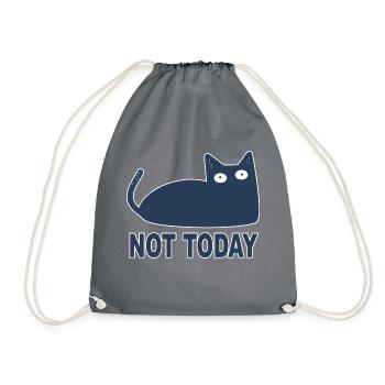 Chat Pas aujourd’hui cool dire bureau humour drôle - Sac de sport léger - gris - Devant