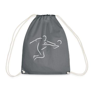 Soccer - Drawstring Bag - grey - Front