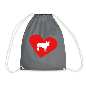 Frenchie, Bully, Français Bulldog, Cadeau - Sac de sport léger - gris - Devant