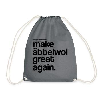 make äbbelwoi great again - Turnbeutel - Grau - Vorne