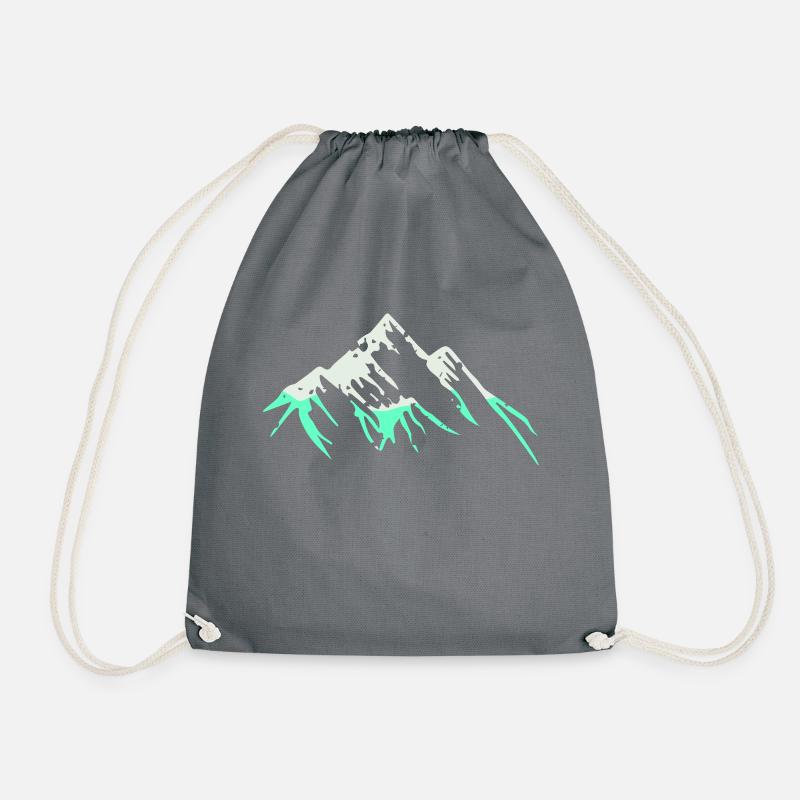 mountains 001 - Turnbeutel - Grau