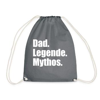 Dad Legende und Mythos - Bester Vater ever - Turnbeutel - Grau - Vorne