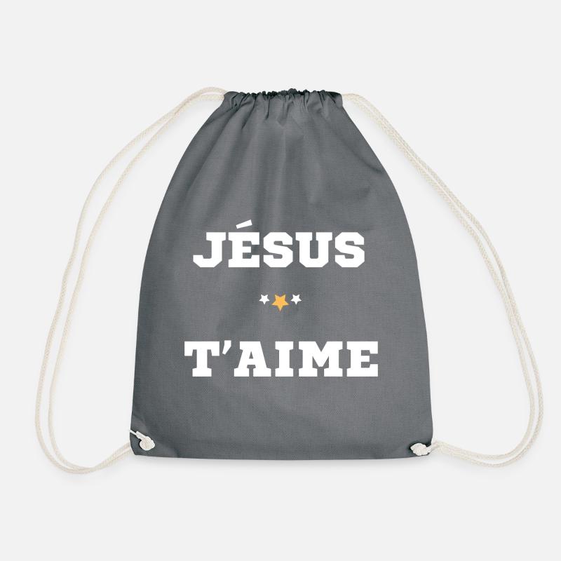 JÉSUS CHRIST T'AIME - Sac de sport léger - gris