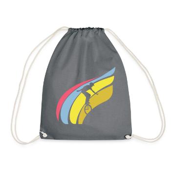 Unicycling Artists Penny farthing - Drawstring Bag - grey - Front