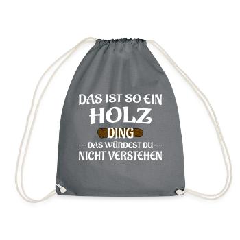Holz Ding - Turnbeutel - Grau - Vorne