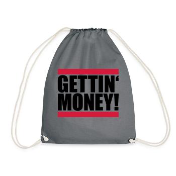 bar dollar gettin argent signe argent riche argent - Sac de sport léger - gris - Devant