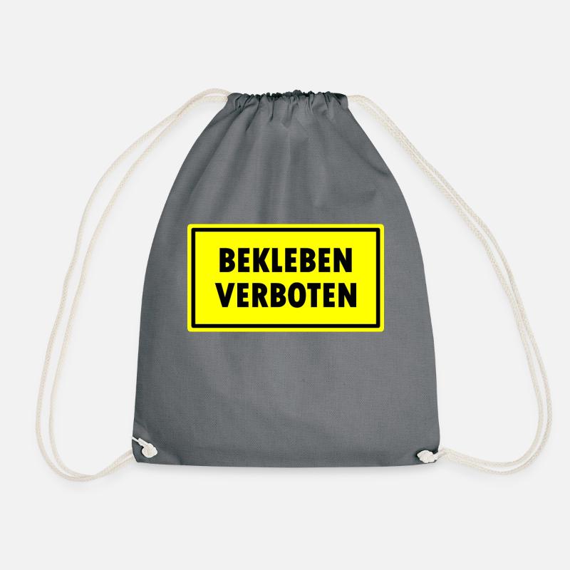 Bekleben Verboten - Turnbeutel - Grau