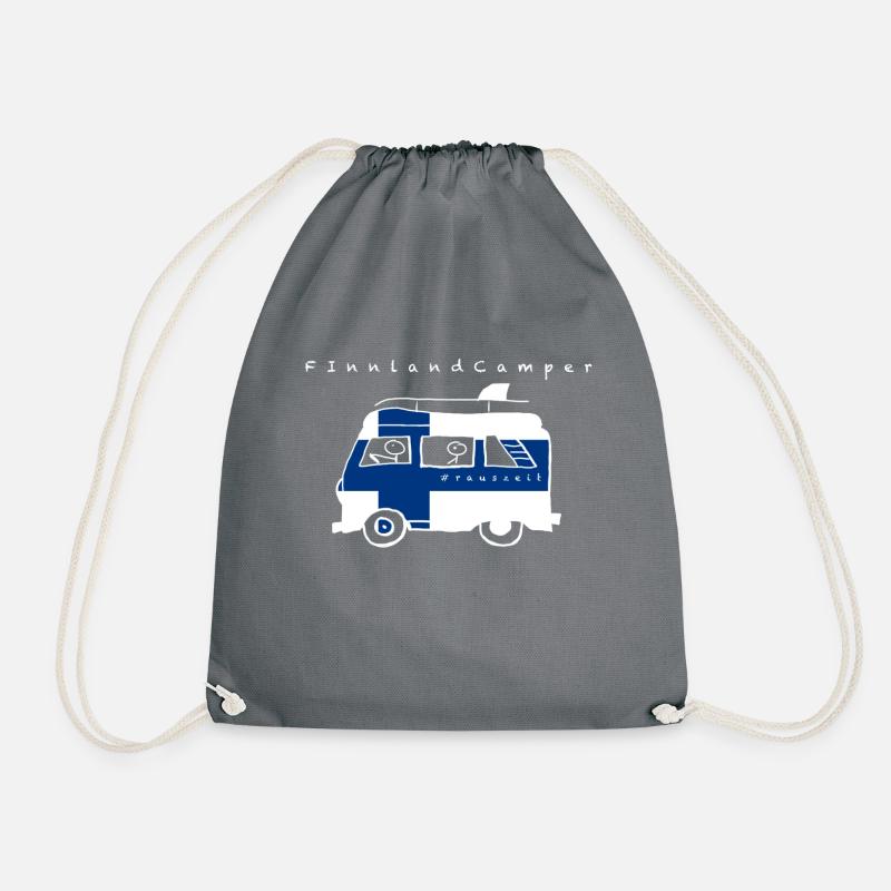 Finland Camper - Drawstring Bag - grey