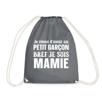 Bref je suis mamie Cadeau mamie annonce grossesse - Sac de sport léger - gris - Devant