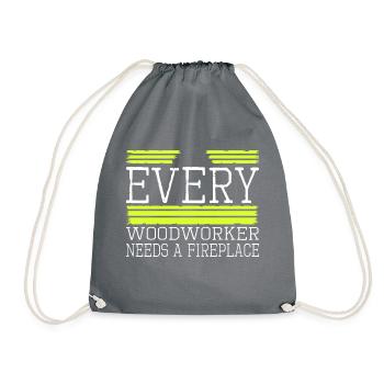funny sayings carpenter funny tshirts - Turnbeutel - Grau - Vorne