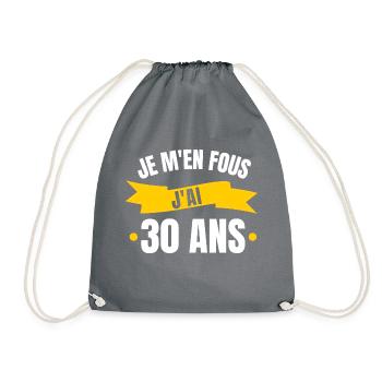 je m en fous j'ai 30 ans - Sac de sport léger - gris - Devant