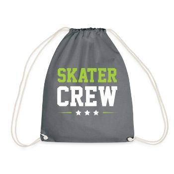 Skater Crew - Drawstring Bag - grey - Front