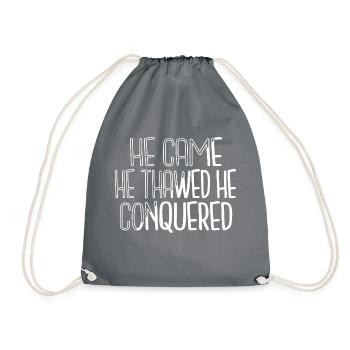 Cool Couples Bodybuilder Dinosaures Humour - Sac de sport léger - gris - Devant