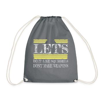 funny quote 1960s present idea gift idea - Drawstring Bag - grey - Front