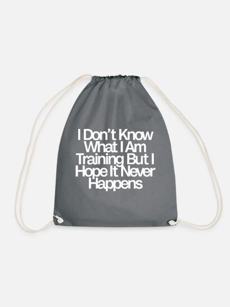 I Don't Know What I Am Training 4 - Turnbeutel - Grau