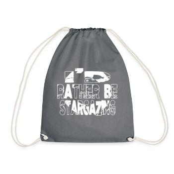 believe night sky space travel astronomy stuff - Turnbeutel - Grau - Vorne