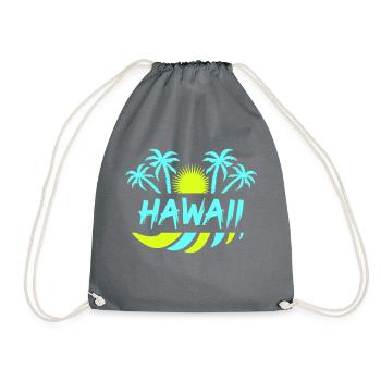 Hawaii - Drawstring Bag - grey - Front