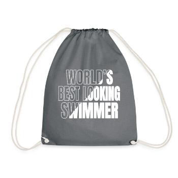 birthday swimming trunks fun bicycle sea beach - Turnbeutel - Grau - Vorne