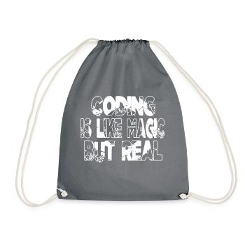 IT Solutions Happy Present Developer Community - Drawstring Bag - grey - Front