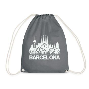 barcelona skyline - Turnbeutel - Grau - Vorne