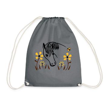 Chevaux Équestre Équestre Équestre - Sac de sport léger - gris - Devant