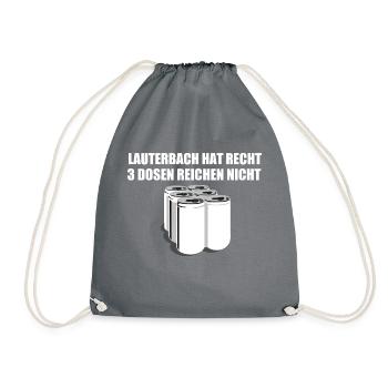 Lauterbach 3 dosen reichen nicht impfung Bier - Turnbeutel - Grau - Vorne