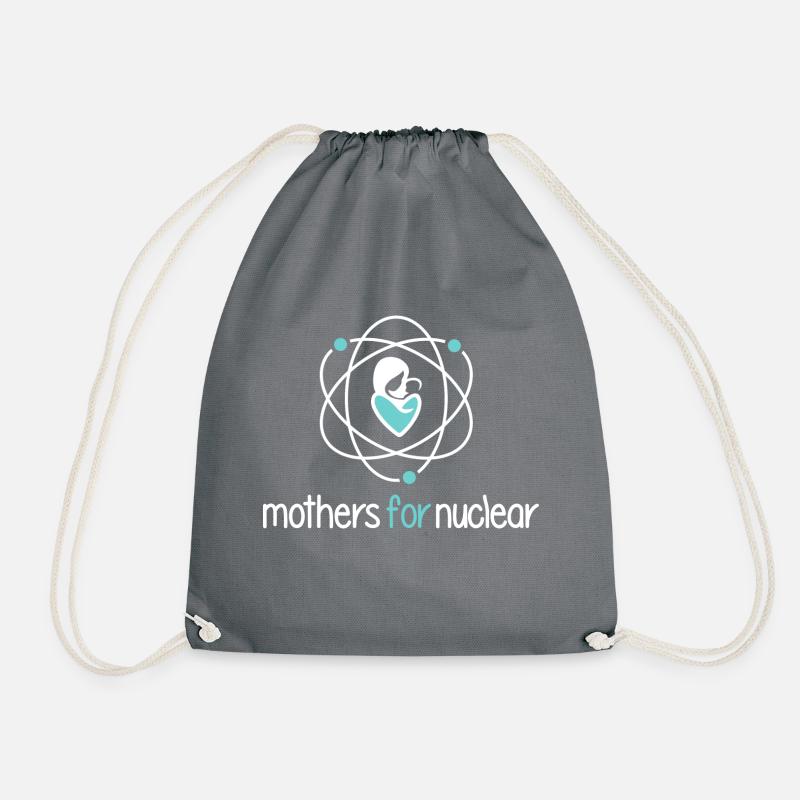 Logo »Mothers for Nuclear« (hell) - Turnbeutel - Grau