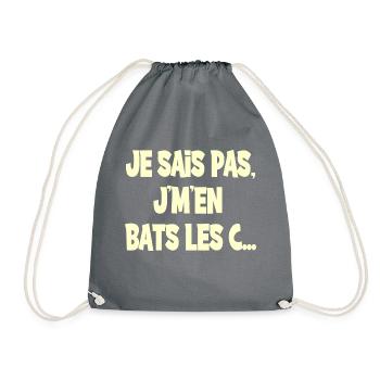 j'm'en bats les c... - Sac de sport léger - gris - Devant