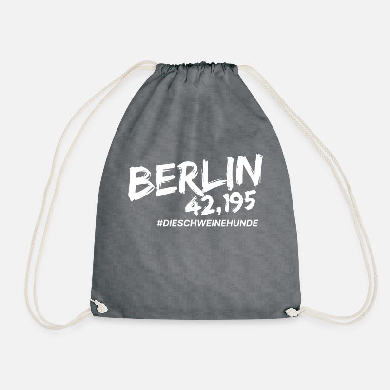 Berlin Marathon dieSchweinehunde - Turnbeutel - Grau