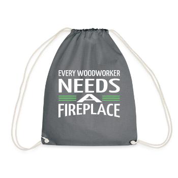 fun woodworking carpenter hoodies and sweatshirts - Turnbeutel - Grau - Vorne
