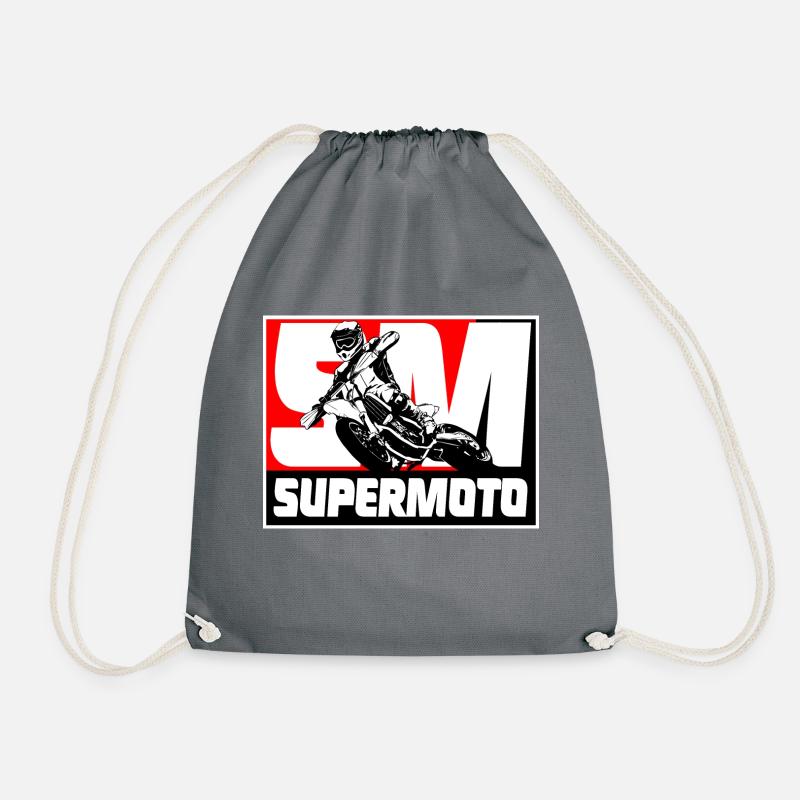 Supermoto - Turnbeutel - Grau