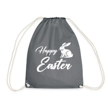 Lapin Joyeuses Pâques - Sac de sport léger - gris - Devant
