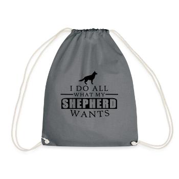Shirt de berger allemand - Sac de sport léger - gris - Devant