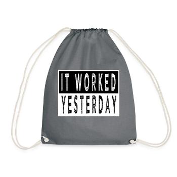 christmas carols computer programming fun - Drawstring Bag - grey - Front