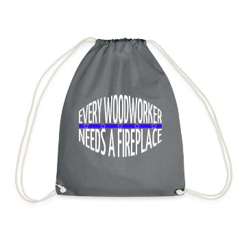 Chop wood woodworker a carpenters prayer tshirts - Drawstring Bag - grey - Front