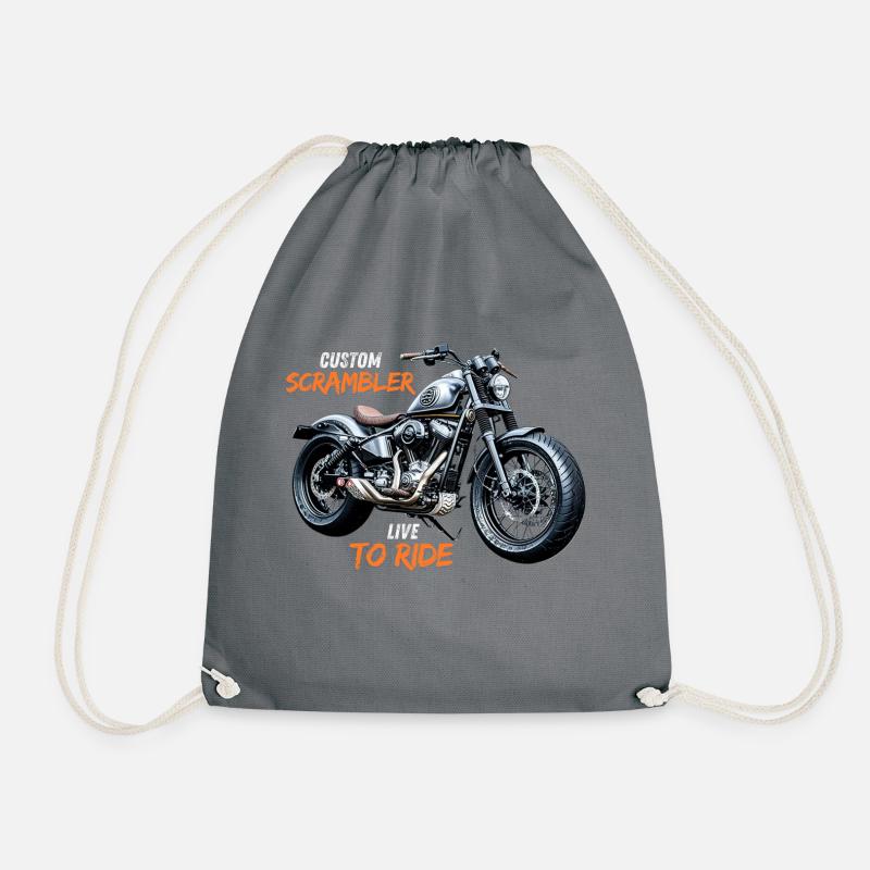 Cafe Racer - Drawstring Bag - grey