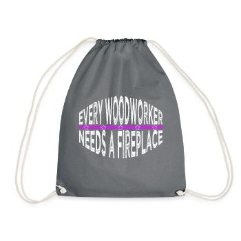 Union Carpenter Tshirts Jokes Felling - Drawstring Bag - grey - Front