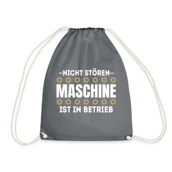Nicht Stören lustiger Gym Spruch T-shirt - Turnbeutel - Grau - Vorne