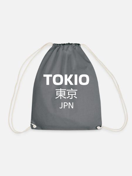Tokio JPN weiss - Turnbeutel - Grau