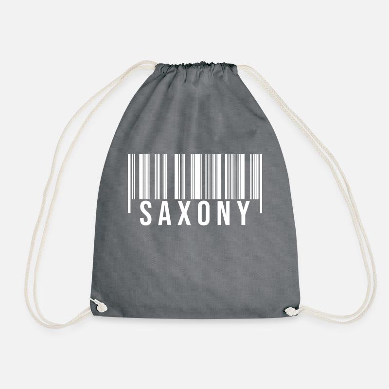 Saxony Barcode - Drawstring Bag - grey