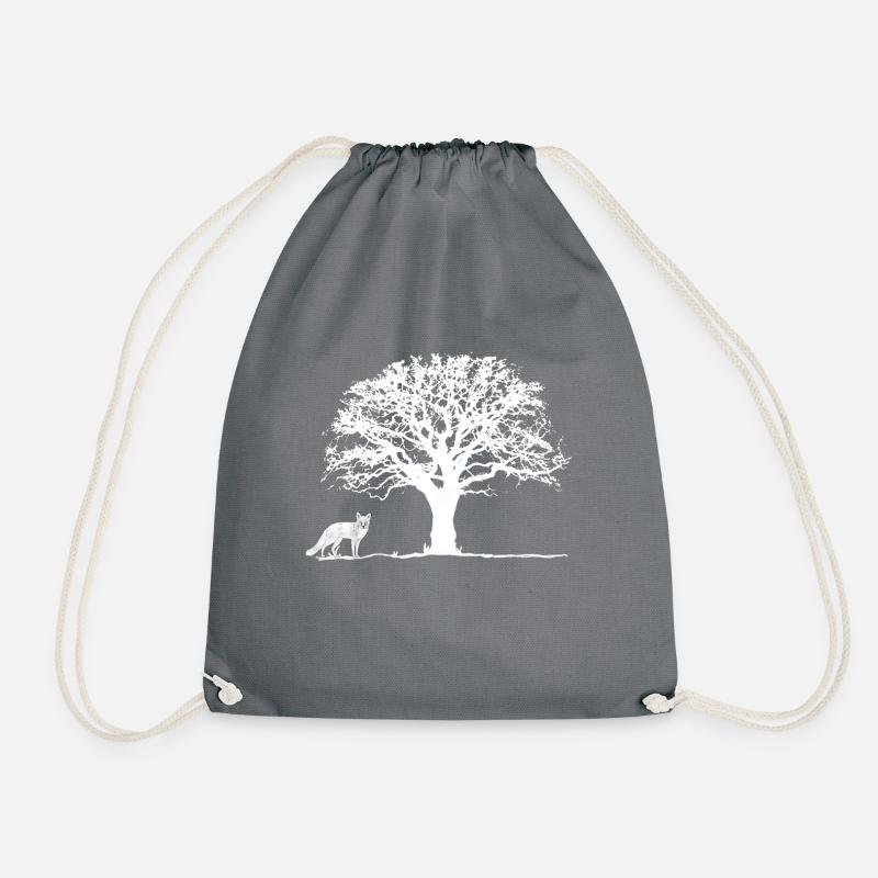 Baum und Fuchs - Turnbeutel - Grau