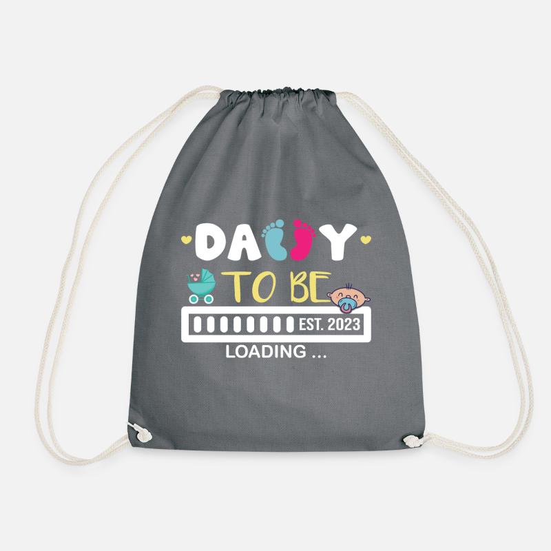 Dad-to-be 2023 Father-to-be 2023 - Drawstring Bag - grey