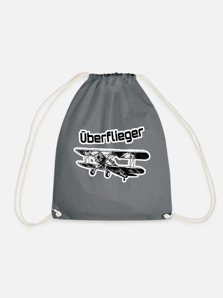Ūberflieger - Turnbeutel - Grau