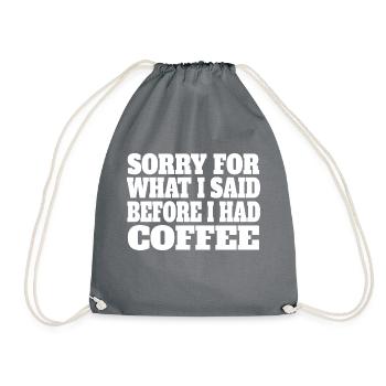 Coffee Cup Caffeine Gift Coffee Bean Drink - Sac de sport léger - gris - Devant
