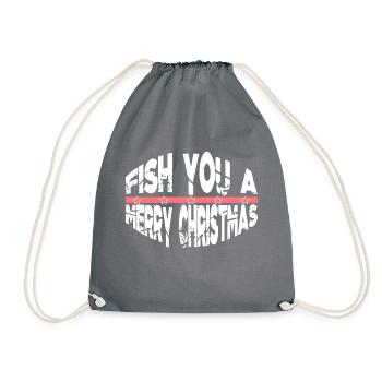 Angling Adventure Fishes awkward - Drawstring Bag - grey - Front