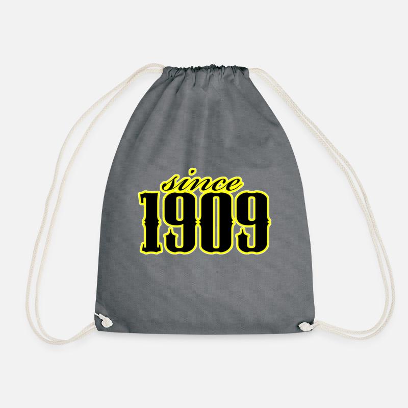 since 1909 (black) - Turnbeutel - Grau