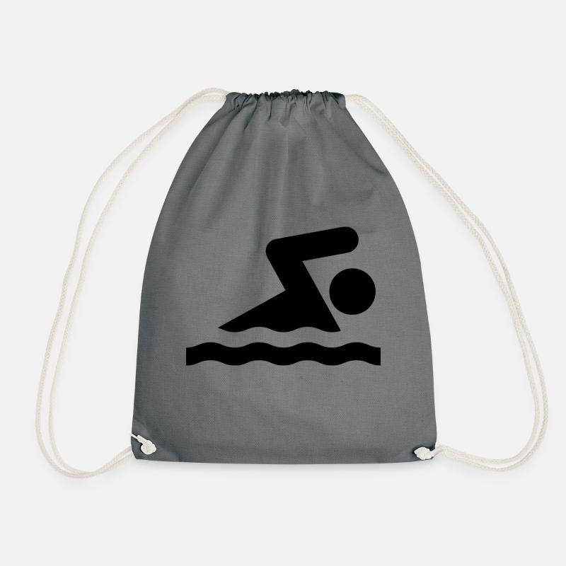 Schwimmen Schwimmer - Turnbeutel - Grau