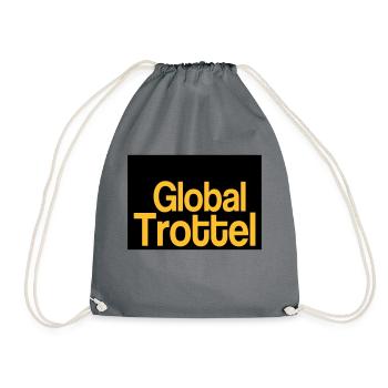 Global Trottel Flache Erde Erde Flacherdler Shirt - Turnbeutel - Grau - Vorne