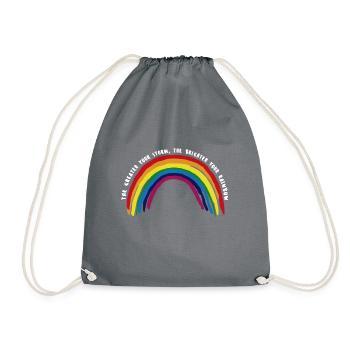Plus votre tempête est grande, plus votre arc-en-ciel est brillant - Sac de sport léger - gris - Devant